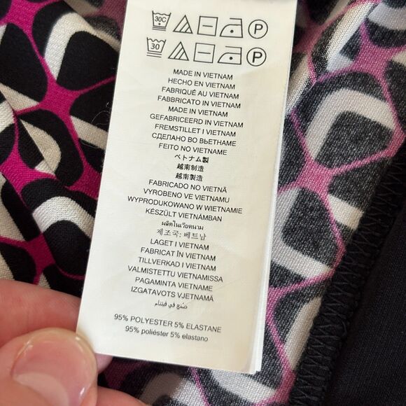 Michael Michael Kors Black and Purple Striped Patterned Tank Dress - Size L - Picture 4 of 6